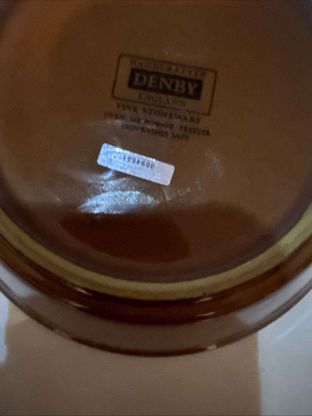 Denby Langley England Orchard 8" Round Handled Baking Serving Dish Brown Fruit - Picture 6 of 8